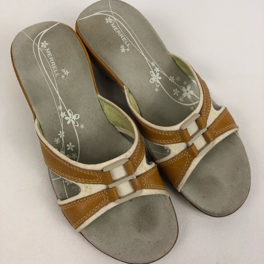 Merrell Encore Breeze Sandals Size 7 Oyster Flat